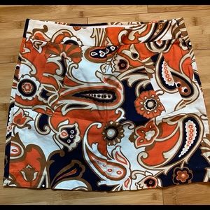 J. Crew Paisley mini Skirt Mod